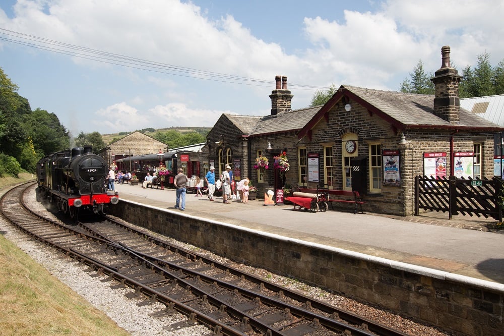 Oxenhope Station along the Keighley & Worth Valley Railway