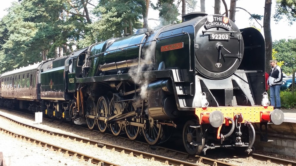 The Black Prince steam train at Holt Station along the North Norfolk Railway