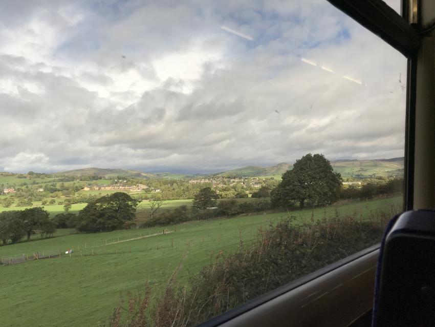 View from the train along the Buxton Line