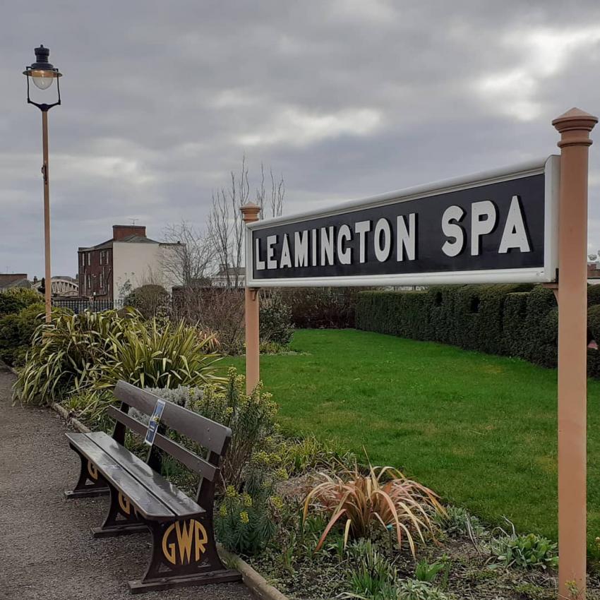 Leamington Spa station sign