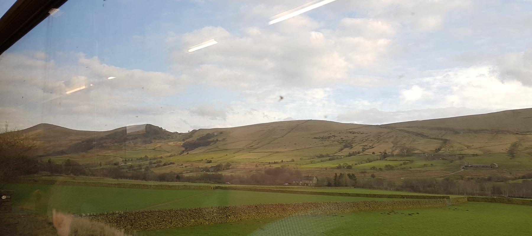 View from the train along the Buxton Line