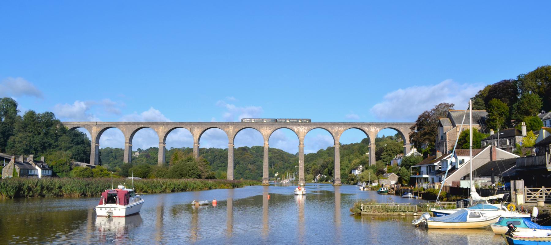 Calstock Viaduct along the Tamar Valley line. Photo: Devon & Cornwall Rail Partnership