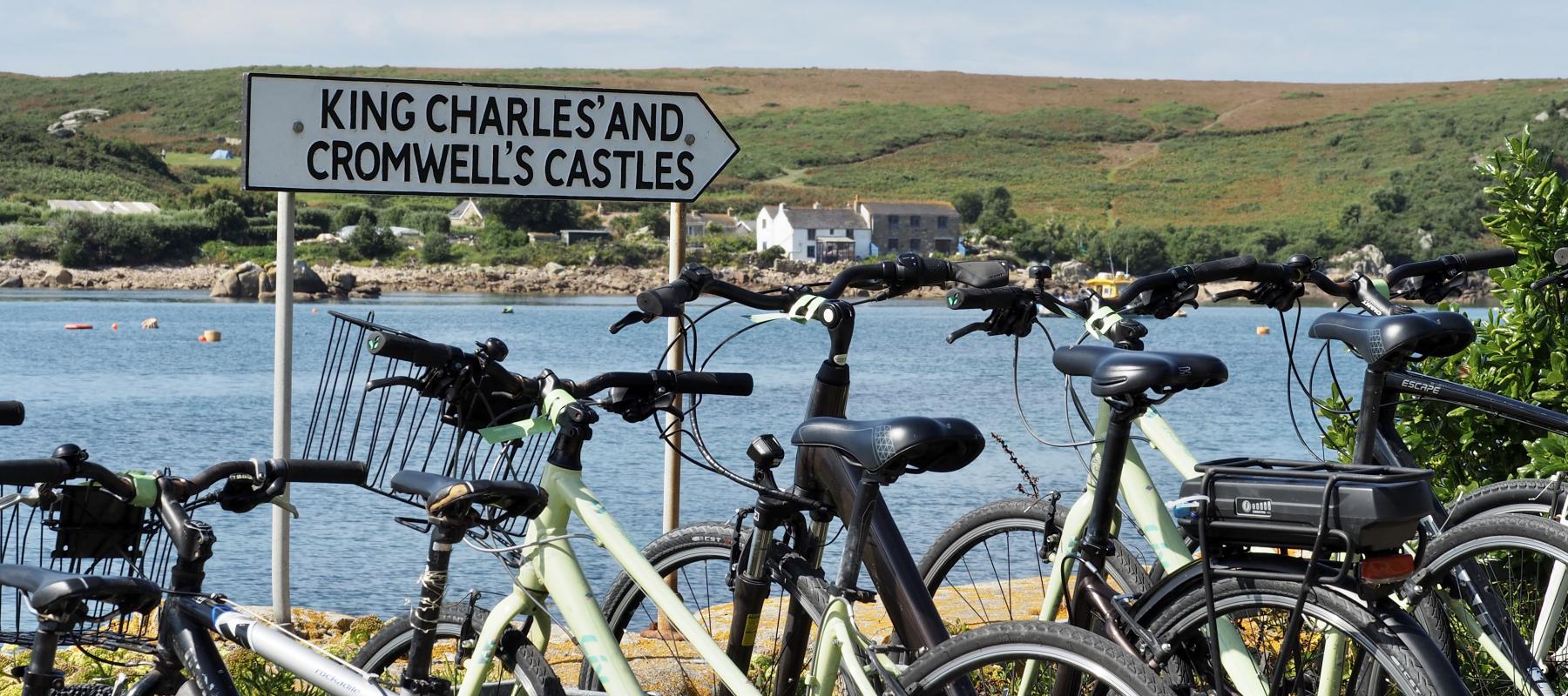 Bicylces on Tresco, Isles of Scilly