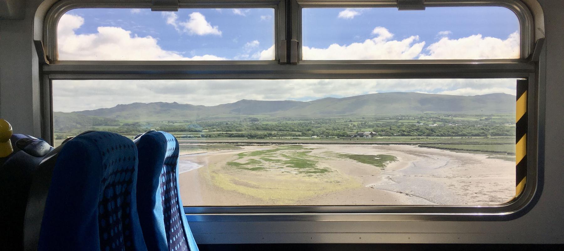 Views of Fells from on board Cumbrian Coast Line perfect for Days Out by Rail