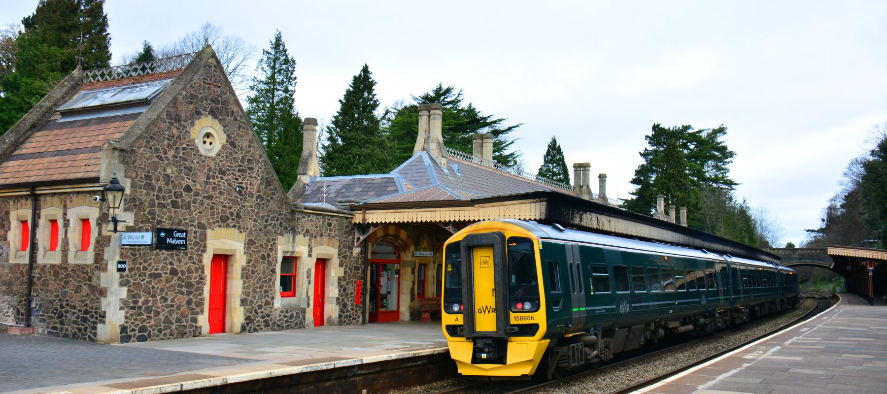Great Malvern Station along the Cotswold Line