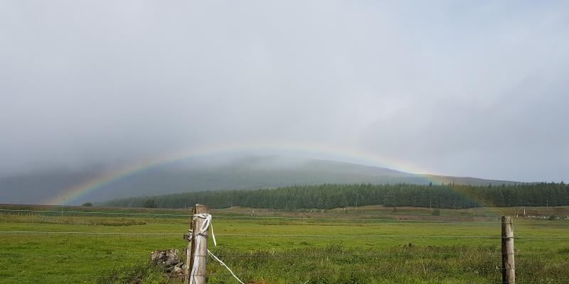 Rainbow in the Scottish Highlands