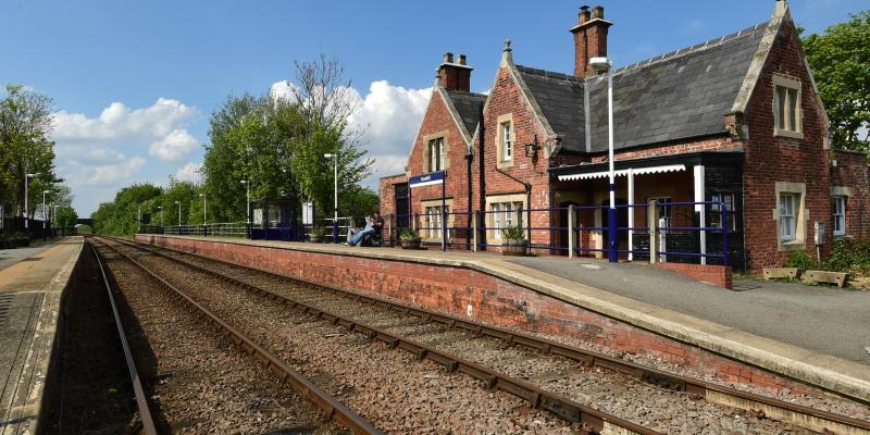 Goxhill Station along the Barton Line, Yorkshire