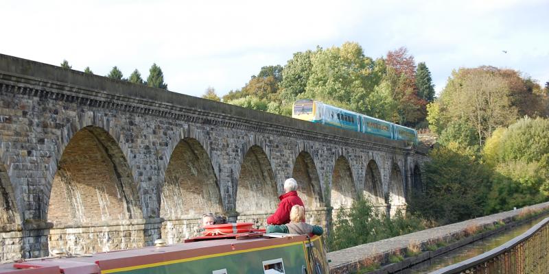 The Chirk Aqueduct and Viaduct on the Chester-Shrewsbury Line