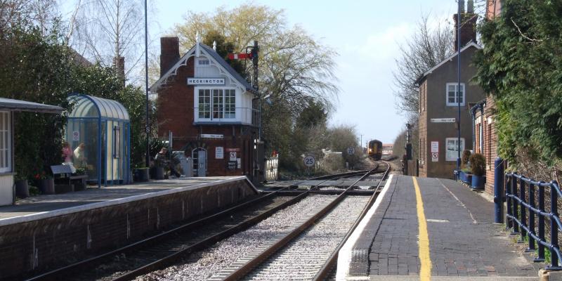 Heckington Railway Station along the Poacher Line. Midlands UK.