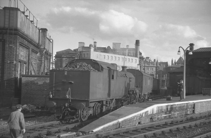 Locomotive in the sidings at Huddersfield Station